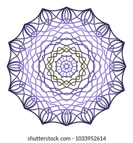 round mandala. for relax, tatoo, invitation. vector illustration.