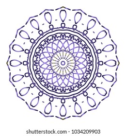 round mandala. for relax, tatoo, invitation. vector illustration.
