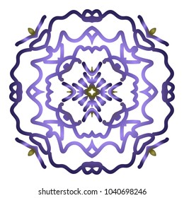 round mandala. for relax, tatoo, invitation. vector illustration.