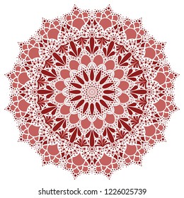 round mandala, symmetrical pattern