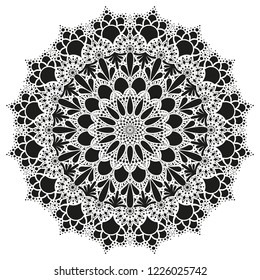 round mandala, symmetrical pattern