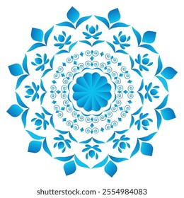 A round mandala vector illustration
