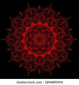 Imagen de la ilustración de vector de Mandala redonda