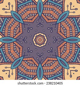 Round mandala vector ornament background. Vector image.