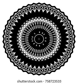 Round mandalas with flower designs. Decorative design elements for fashion, logo, label, sticker