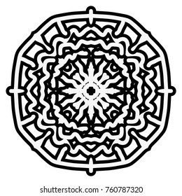 Round mandalas with flower designs. Decorative design elements for fashion, logo, label, sticker