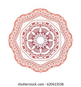 Round mandalas in vector. Abstract design element. Decorative retro ornament. Graphic template for your design.