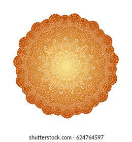Round mandalas in vector. Abstract design element. Decorative retro ornament. Graphic template for your design.