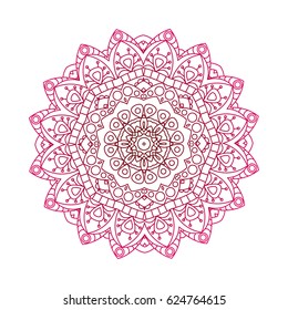 Round mandalas in vector. Abstract design element. Decorative retro ornament. Graphic template for your design.