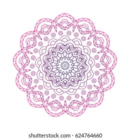 Round mandalas in vector. Abstract design element. Decorative retro ornament. Graphic template for your design.