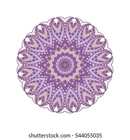 Round mandalas in vector. Graphic template for your design. Decorative retro ornament. Hand drawn background with flowers.