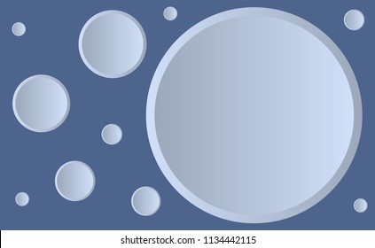Round, many circle shapes, abstract vector background 