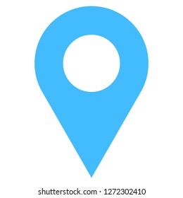 Round map pin sign location icon. Web internet cartography button created in flat style. The design graphic element is saved as a vector illustration in the EPS file format.
