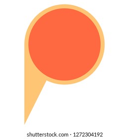Round map pin sign location icon. Web internet cartography button created in flat style. The design graphic element is saved as a vector illustration in the EPS file format.