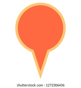 Round map pin sign location icon. Web internet cartography button created in flat style. The design graphic element is saved as a vector illustration in the EPS file format.