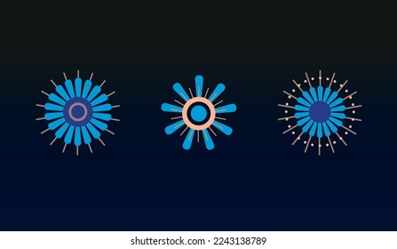 Round marigold flower icon lutein zeaxanthin modern abstract figure that is good for eye health