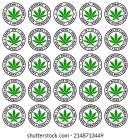 Round Marijuana Strain Clipart Set 7