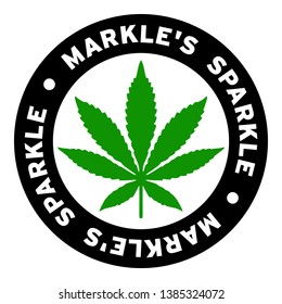 Round Markle's Sparkle Marijuana Strain Clipart