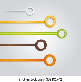 Round marks, circle shapes bookmarks volume illustration