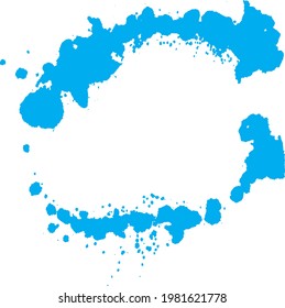 Round material drawn with ink