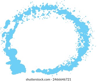 Round material drawn with ink