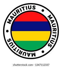 Round Mauritius Flag Clipart