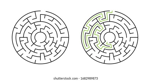 A round maze 6 corridors wide
