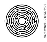 Round maze game for kids and adults. 