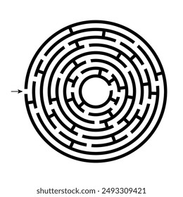 Round maze game for kids and adults. 