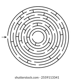 Round maze game for kids and adults. 