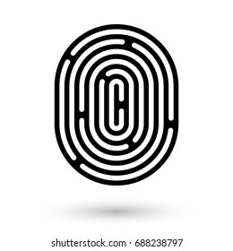 Round maze icon. Finding the way, strategy, solution, challenge concept. Graphic design element for web, mobile app, company symbol. Isolated on white background. Vector illustration
