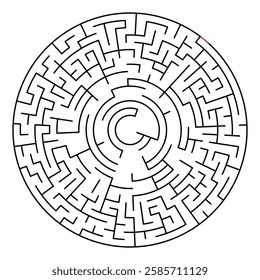  round maze as an illustration of complexity of human life journey 