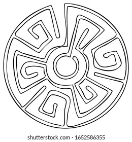 Round maze on a white background