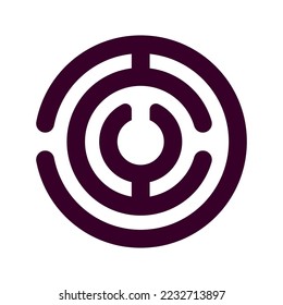 round maze. Round shape. Business strategy concept. Vector illustration. stock image. 