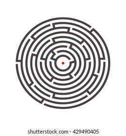 Round Maze, Vector Illustration