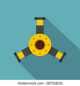 Round mechanic detail icon. Flat illustration of round mechanic detail vector icon for web