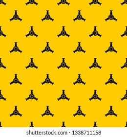 Round mechanic detail pattern seamless vector repeat geometric yellow for any design