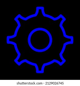 round mechanical settings vector icon sign symbol. isolated graphic illustration