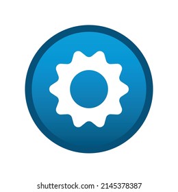 Round media settings icon on white background - Vector illustration