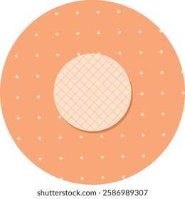 Round medical patch vector illustration