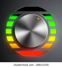 Round metal regulator. Vector image.