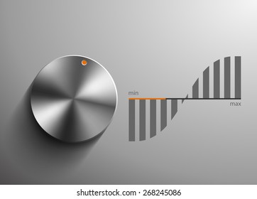 Round metal regulator. Vector image.