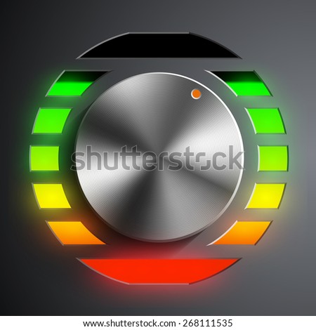 Round metal regulator. Vector image.