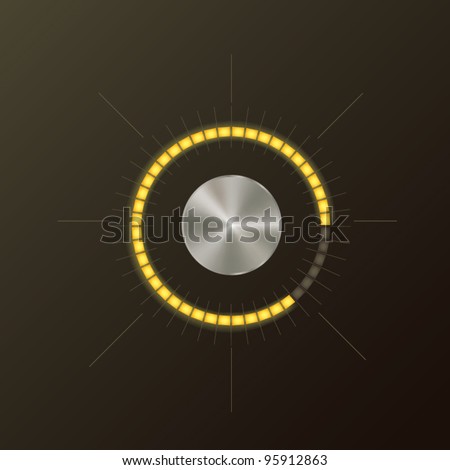 Round metal volume button