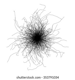 Round mildew mycelium - vector illustration