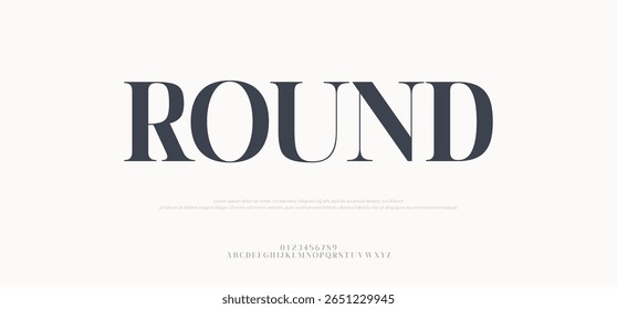 Round minimal creative tech logo alphabet fonts. Typography minimalist urban sans serif digital fashion future creative logos fonts. vector illustration 

