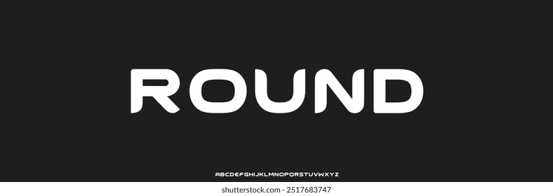 Round minimal modern alphabet fonts. Typography minimalist urban digital fashion future creative logo font. vector illustration