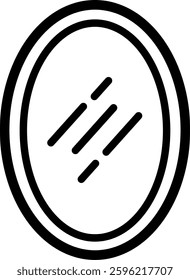 Round Mirror icon. Wall mirror vector icon. Replaceable vector design.  vector and not AI. Replaceable vector design.