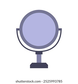 Round mirror illustrated in vector on background
