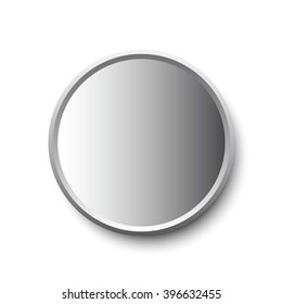 Round mirror. Vector illustration. 